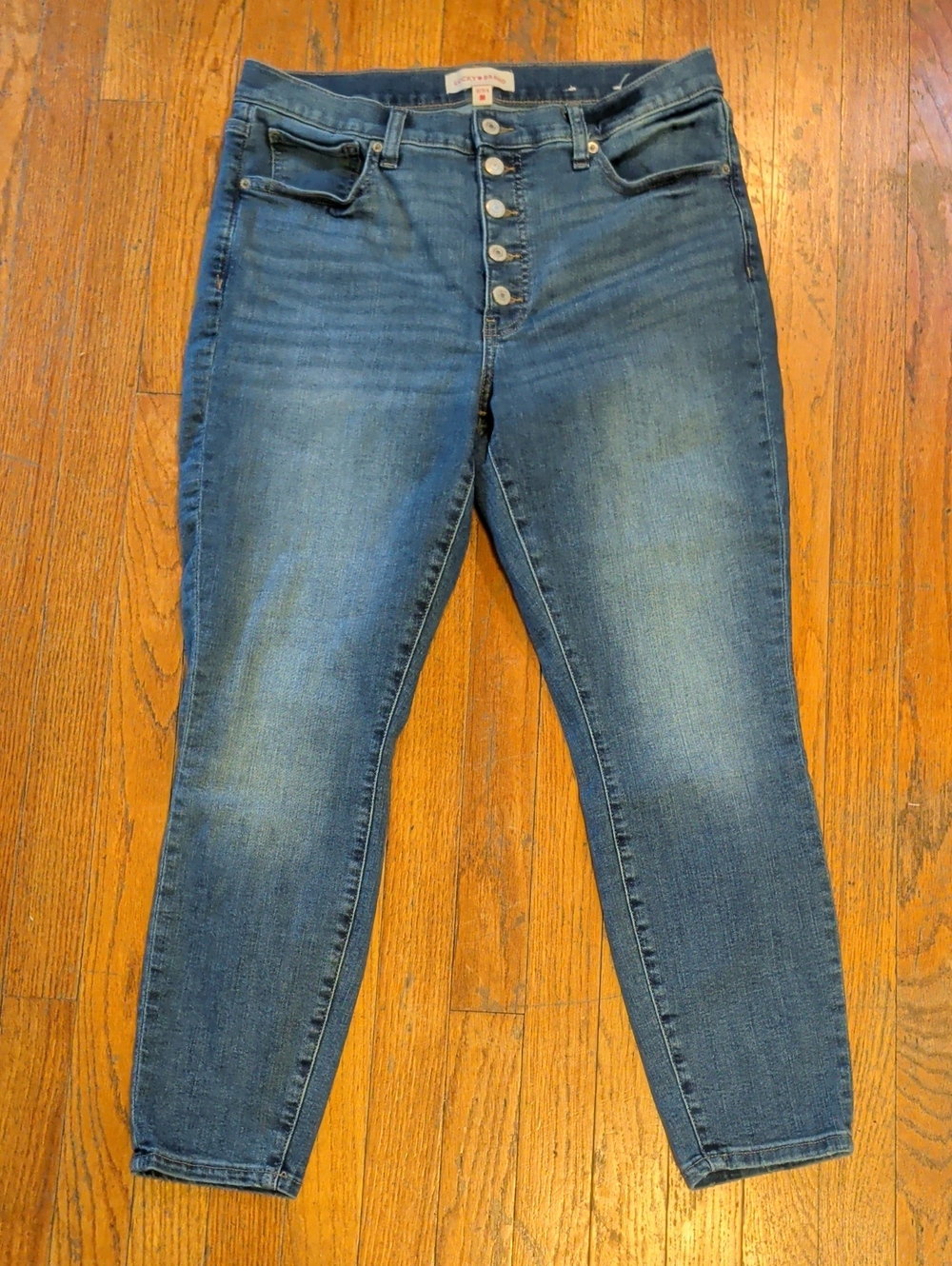 Lucky Brand Women's Skinny Button-Fly High Rise Jeans - Blue